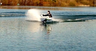 Waterskiing on our lake.jpg